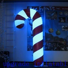 Популярные Рождественские украшения надувная карамельная трость со светодиодными лампами для наружного рождественского дисплея