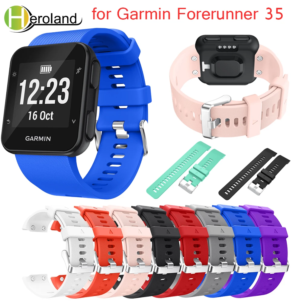 Ремешок сменный цветной для наручных часов Garmin Forerunner 35 / 30 спортивный силиконовый ремешок для наручных часов garmin forerunner 10 15 сменный ремешок для наручных часов garmin forerunner 10 15 qbmy