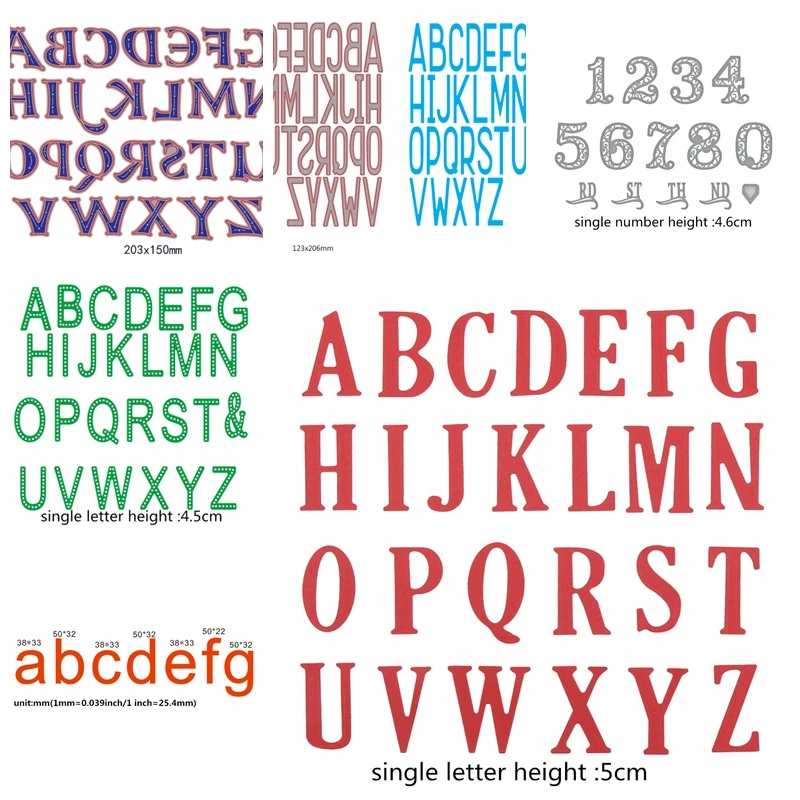 

Mixed Letter Number Metal Cutting Dies Stencils For DIY Scrapbooking Decorative Embossing Suit Paper Cards Die Cutting Template