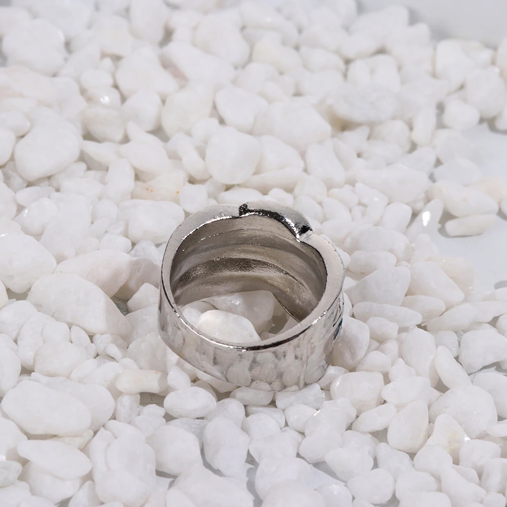 1 шт. модные большие свадебные кольца с голубыми кристаллами для женщин, романтическое кольцо, женское серебряное кольцо, женское ювелирное изделие