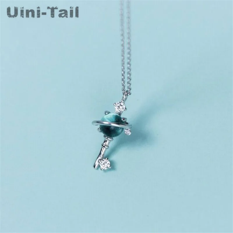 Новинка 2018 креативное ожерелье Uini Tail из стерлингового серебра 925 пробы с синей