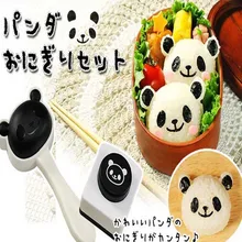 Рис Бал Mold Прекрасный Panda Shaped Суши чайник Плесень Комплект с нори удар 50 компл./лот Оптовые экспресс