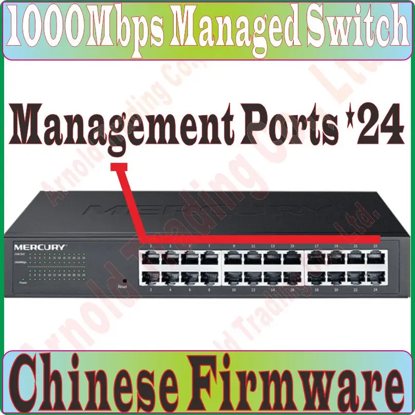 Chin Firmware 24 Ports 1000M Gigabit Managed Switch, 100