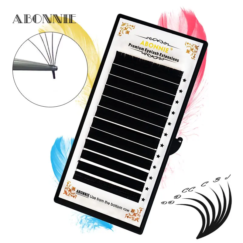 

Abonnie Techinology 1 Second Easy Fan Flare Pre-made Volume Lashes Eyelash Extension make up lashes