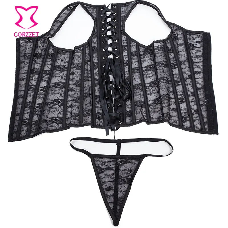 XS XXL черный прозрачный кружевной корсет жилет Corpetes E Espartilhos сексуальные