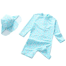 Dollplus/купальный костюм для девочек с мультяшным принтом; купальный костюм для девочек; цельный детский купальный костюм для малышей; солнцезащитный головной платок