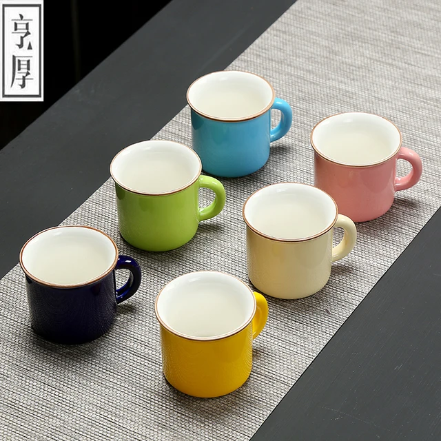 6 Pcs Set Small Coffee Cup Teacup Traditional Chinese Tea 6 Pcs Set Small Coffee Cup Teacup Traditional Chinese Tea Ceramic Advanced Porcelain