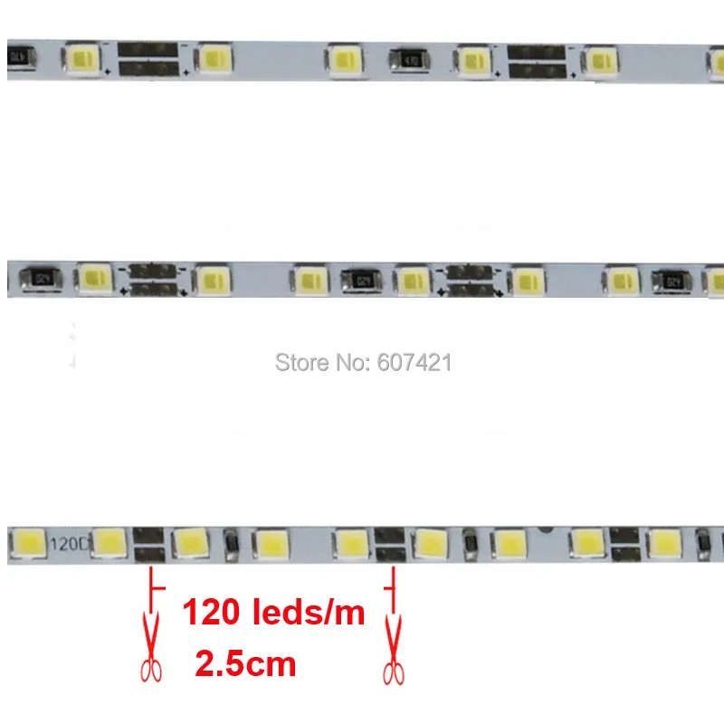 50 м Водонепроницаемый супер яркий Жесткий светодиодный Бар светодиодные полосы света, 12В, светодиодный лента SMD3528 120 светодиодный s/M Белый Светодиодные ленты гибкий свет