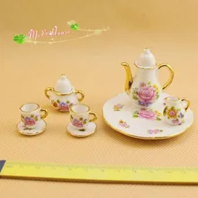 Мини кукольный домик в британском и чайные наборы цзялэ(изысканный 1: 6 больших neo-классические орнаменты