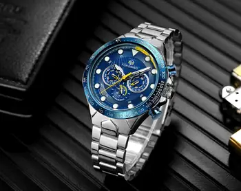 FORSINING Business Men's Luxury Silver Steel Strap Eyes Blue Dial Three-Point Men's Automatic Mechanical Wrist Watch
FORSINING Business Men's Luxury Silver Steel Strap Eyes Blue Dial Three-Point Men's Automatic Mechanical Wrist Watch
