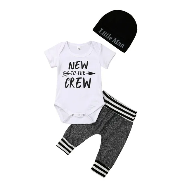 2019 New Fashion Toddler Infant Newborn Baby Girl Boy Letter Romper+Pants Outfit Clothes Bodysuit Playsuit 0-24M 2