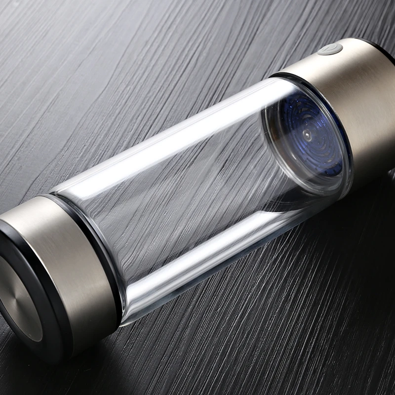 430ml Portable USB Hydrogen-Rich Water Ionizer Maker Cup Generator Bottle Silver