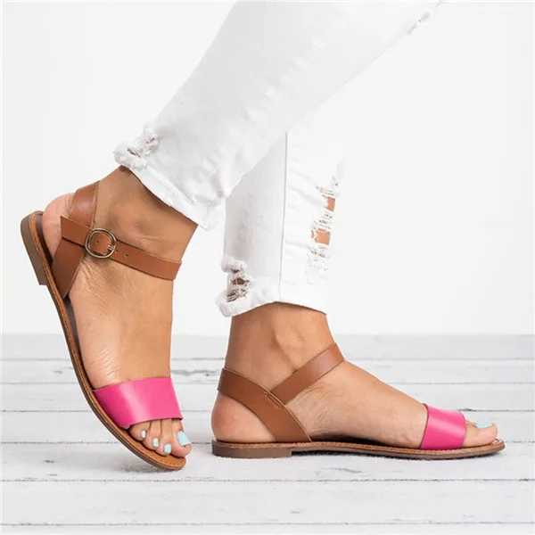 SAGACE/Босоножки; летние женские туфли на плоской подошве в римском стиле; Разноцветные Босоножки с открытым носком; Повседневная обувь; Zapatos De Mujer