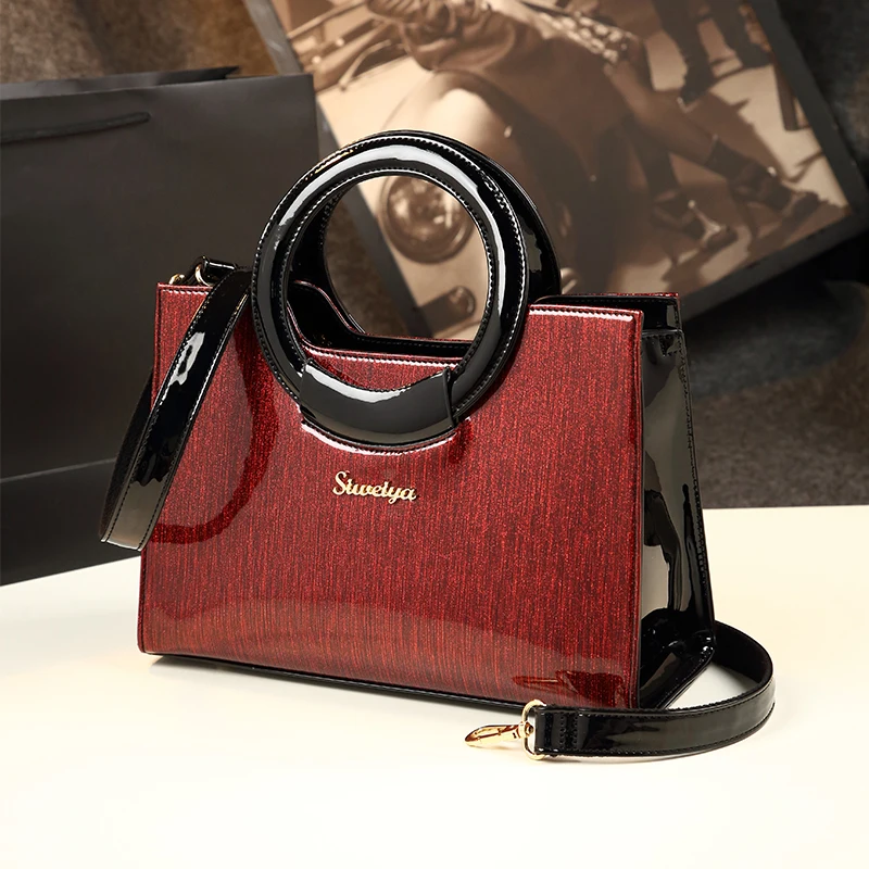 Новая мода ручка сверху сумка дизайнерские сумки высокого качества женские кожаные сумки бостон Подушка клатч из лакированной кожи сумка Новая мода ручка сверху сумка дизайнерские сумки высокого качества женские кожаные сумки бостон Подушка клатч из лакированной кожи сумка