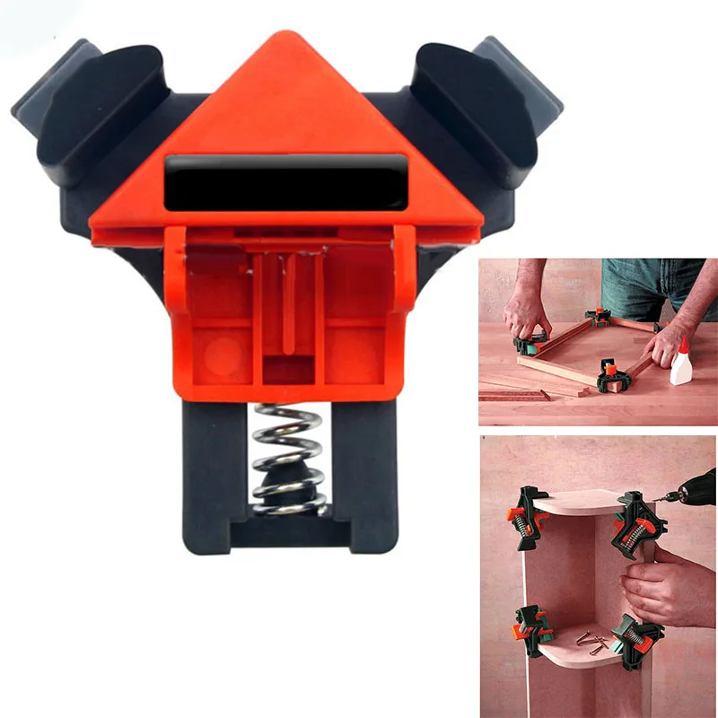 

Clamps Fixing Clips For Picture Frame Corner Clamp 90° Right Angle Free Adjustment 5-22mm 10-22mm Woodworking Hand Tool Kit 4Pcs