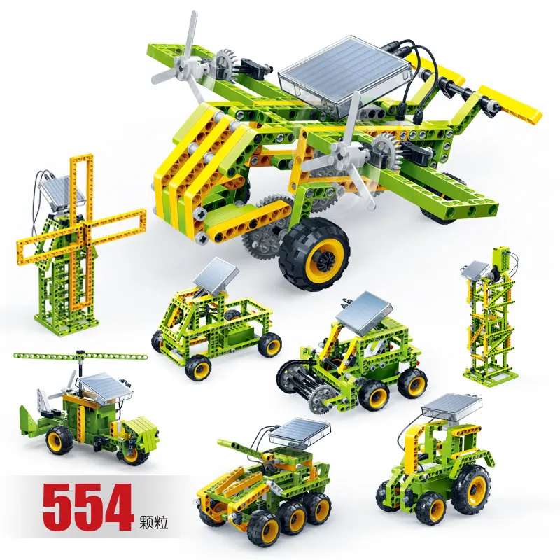 

BanBao Science Series Solar power energy building blocks children racer toys Educational compatible legoed Technic gear sets car