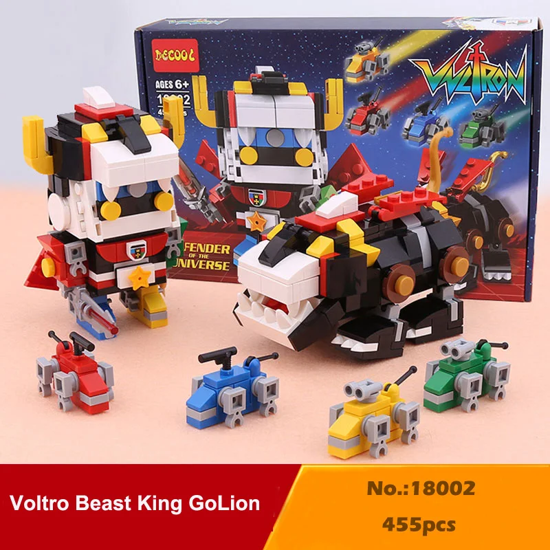 

2018 New Defender Of The Universe Brickheadz Beast King GoLion Mini Voltron Robot building blocks toy compatible legoness toys