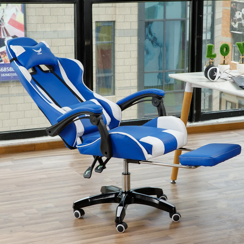  Reclining Office Chair with Footrest Lifted Rotated E-sports Gaming Chair Household Multi-function 