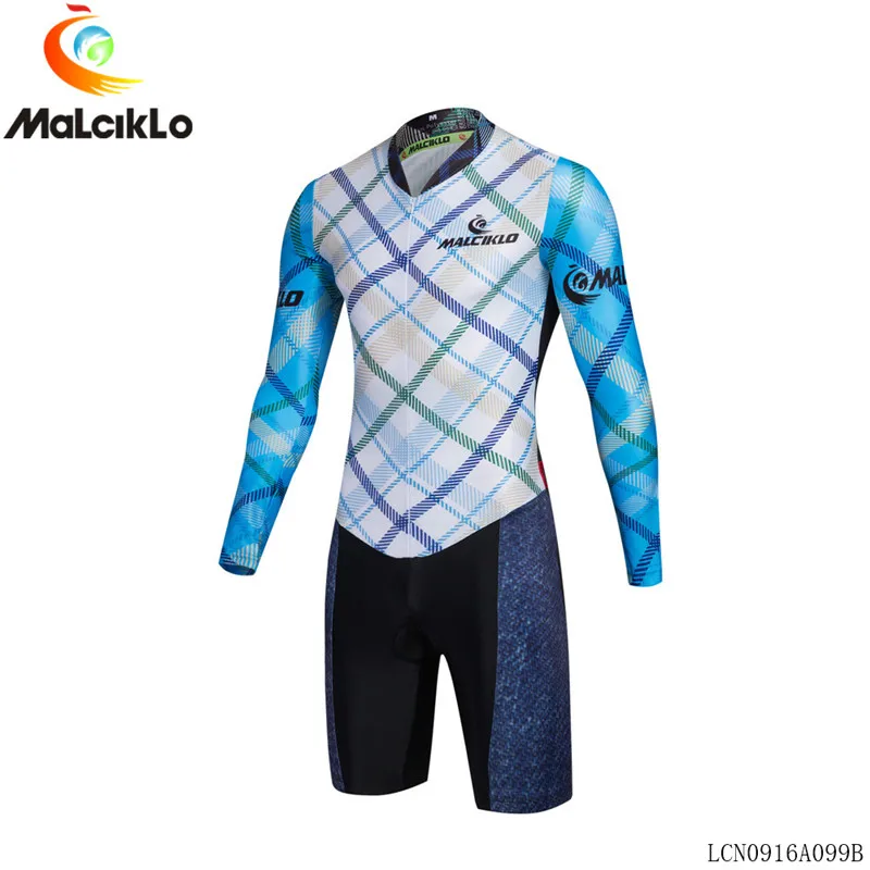 

Malciklo Triathlon Cycling Jersey Compression Sponge Padded Ropa De Ciclismo Maillot Short Sleeve Cycling suit