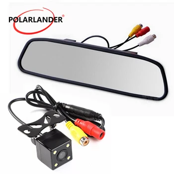

Rearview Mirror Monitor Glass Lens Camera 4.3" Reversing CCD Car Parking Assistance Night Vision Car Rear View Camera Video