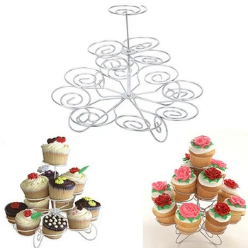 

3 Tier Metal Cake Stand Holder Cupcake Holder Cup Tray Wedding Birthday Party Decorations Tool