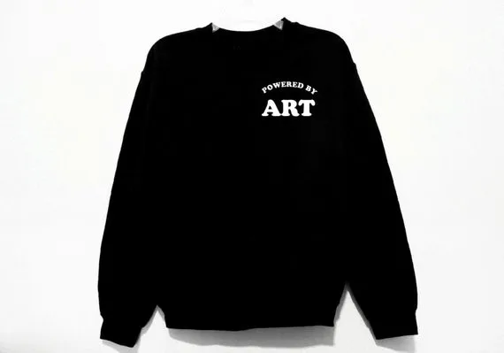 

Skuggnas Powered by ART Sweatshirt Long Sleeve Fashion Jumper Unisex Art Casual Tops High quality Black Art Hoodie Drop ship