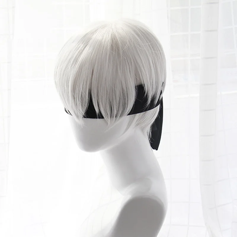 Najtaniej Wysokiej jakości YoRHa no.2 typ B 2BYoRH 2A 9S 2B peruka peruka do cosplay NieR Automata Costume Play peruki kostiumy włosy + czapka z peruką