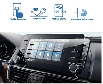 

[Newest] 8-Inch Car Navigation Screen Protector, Clear Tempered Glass Infotainment Display for 2018 Accord EX EX-L