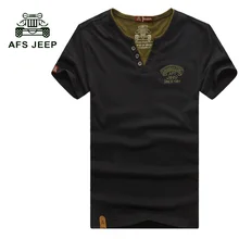 2017 neue ankunft afs jeep männer t-shirt beliebte design sommer stil männer Tops Tees Casual V-ausschnitt Kurzarm Männer Shirts Freies Schiff