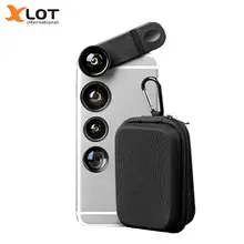 XLOT 5 в 1 комплект объективов для телефона рыбий глаз 198 градусов объектив рыбий глаз+ 0.63X широкоугольный+ 2X телескоп+ макро+ CPL объектив для смартфона
