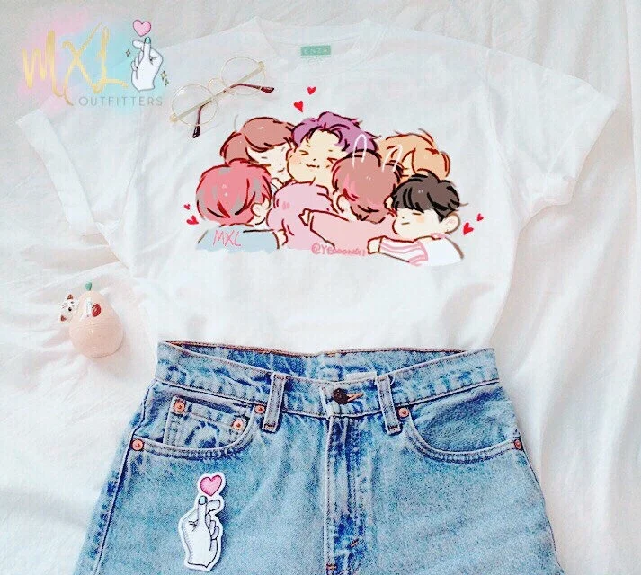 Hahayule BTS KPOP футболка SUGA V Jimin альбом Live Print K Pop Bts рубашки хип хоп pop с коротким