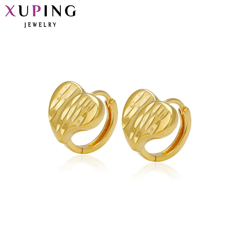 Xuping Luxury Earrings Heart Valentine's Gift Gold Color Plated Romantic Charming Jewelry for Women 28509 | Украшения и