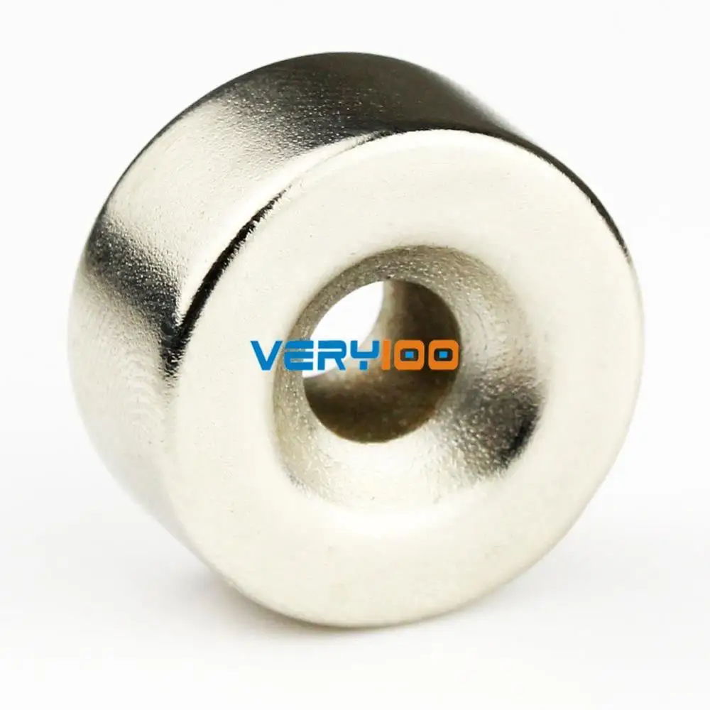 

OMO Magnetics 1pc Super Strong Round Neodymium Countersunk Ring Magnets 20 x 10 mm Hole: 5mm Rare Earth N50 Free Shipping!