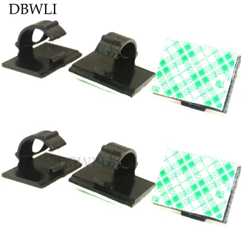 

50pcs Adhesive Cable Clips Wire Clips Cable Wire Management Wire Cable Holder Clamps Cable Tie Mount Holder for Car, Office Home