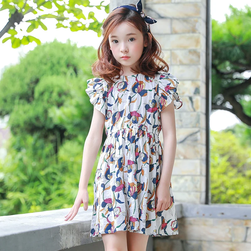 

Color Flower Girl Dress 2018 New Summer Dress Princess Clothing Birthday Party Dresses Sweet For Girls Children's Summer Clothes