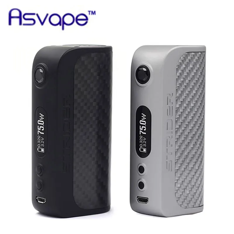 

Original Asvape Strider VO75 TC Box MOD W/ 75W Max Output & Latest VO75 Chip & Variable Power Control E-cig Vape Mod No Battery