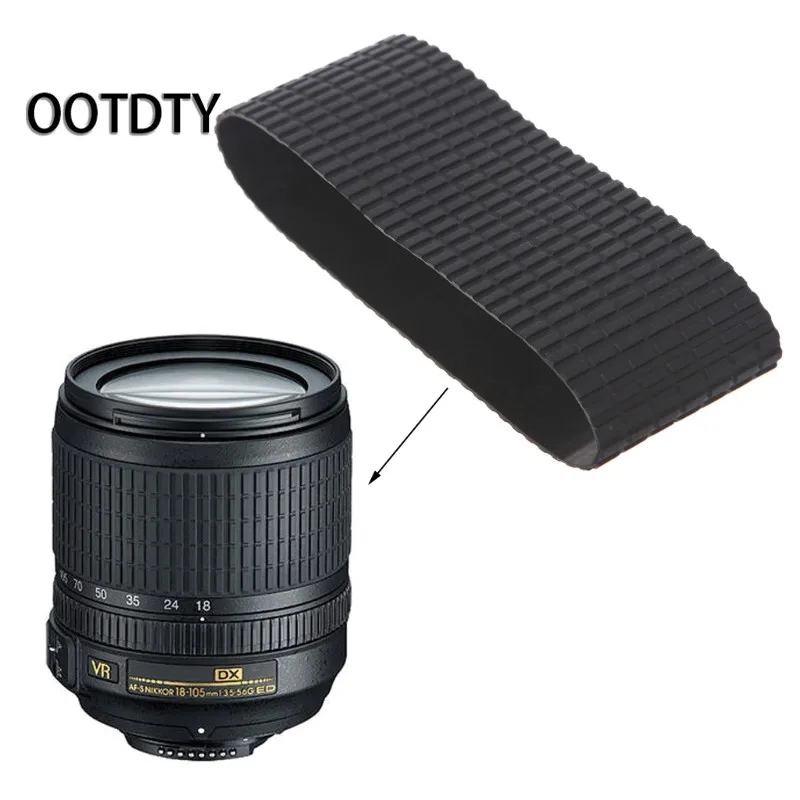 

OOTDTY Camera Accessory 18-105mm Camera Lens Zoom Grip Rubber Ring Replacement Part For Nikon