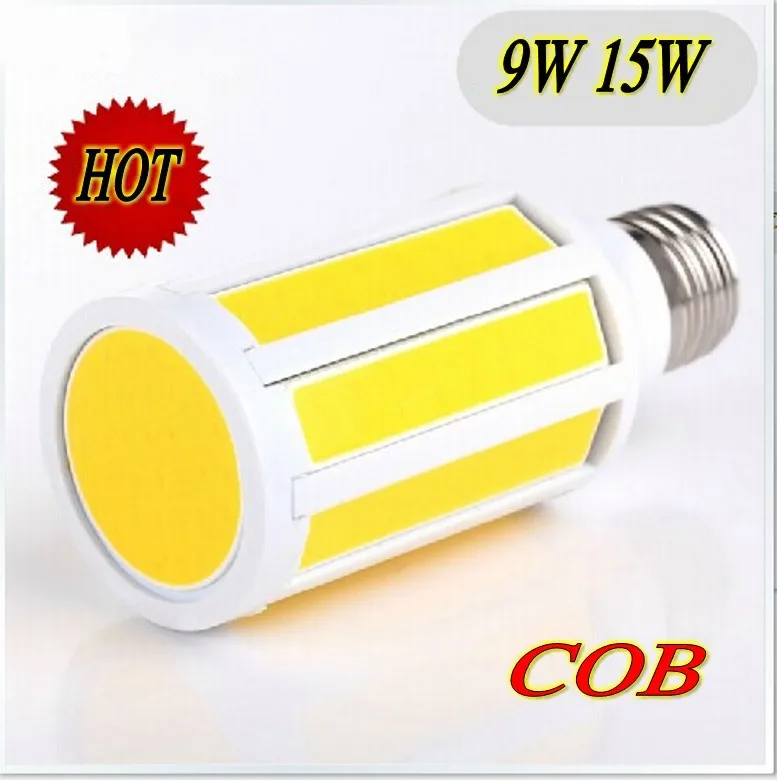 

1pcs Mini E27 E14 COB LED Lamps AC 220V 230V 240V 9W/15W Crystal Candle Corn Bulbs Droplight Chandelier Spot Light 360 degree