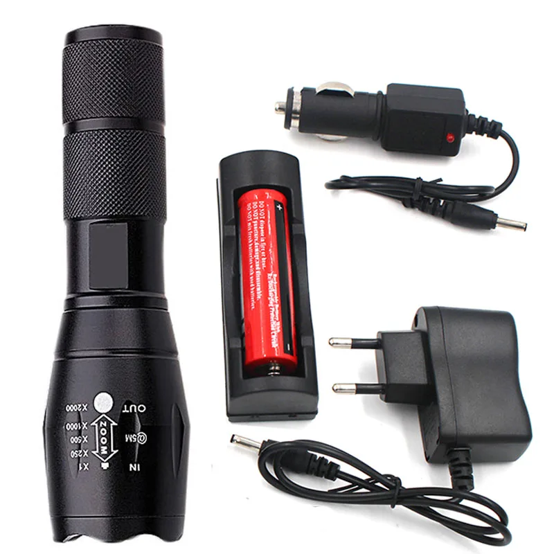 

Z10A100 Lanterna Flashlight CREE XM-L2 5000lm LED Torch Zoomable Linternas LED Flashlight Tactical flashlight For 3xAAA or 18650