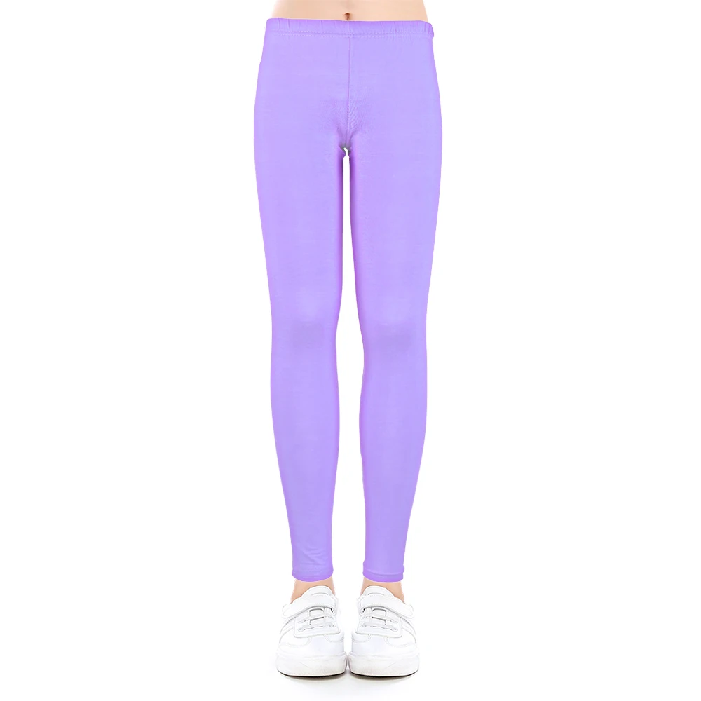Леггинсы для девочек; трусики; узкие брюки для малышей; леггинсы по щиколотку; яркие цвета; обтягивающие леггинсы; детская одежда для От 2 до 13 лет - Цвет: Purple
