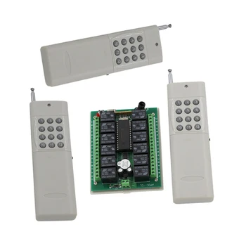 

Latest DC12V 24V 12CH 12CH Radio Controller RF Wireless Remote Control Switch System 315/433.92 Mhz 3 Transmitter and Receiver