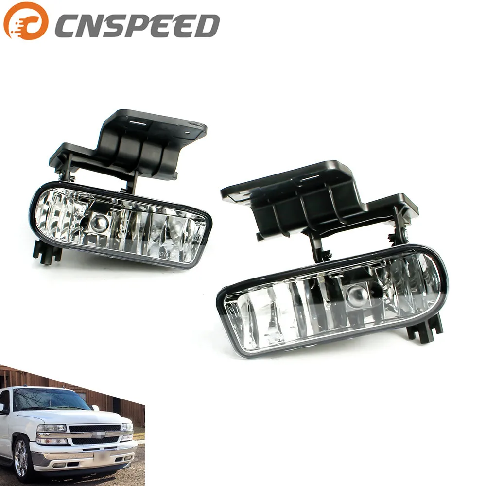 CNSPEED противотуманная фара CHEVY Silverado 99-02 CNSPEED 00-06 Suburban Tahoe прозрачная противотуманная фара для вождения автомобиля YC101000-CL