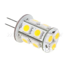 Диммируемая 13 Led G4 лампа 5050SMD G4 лампы 12VAC/12VDC/24VDC белое свечение, теплое белое свечение, 10 шт./лот