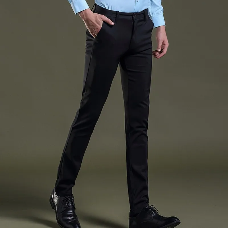 Slim Fit Для мужчин платье для отдыха штаны Осенняя Новая модная Свадебная вечеринка костюм брюки универсальные джентльмен духи мужской