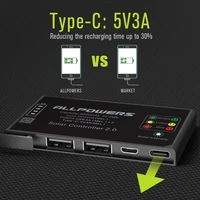 ALLPOWERS panneau solaire 5V 21W batterie 10000mAh intégrée chargeur solaire Portable batterie solaire étanche pour téléphone Portable extérieur 4