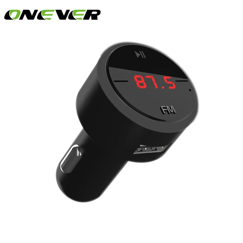 

Onever Bluetooth Car Kit Music Player Rotatable MP3 FM Transmitter Modulator 3.1A Dual USB Car Charger Car FM Modulator