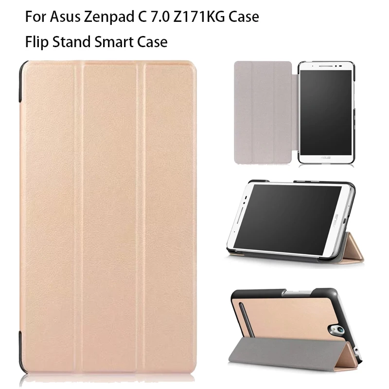 Чехол для Asus ZenPad c 7.0 z171kg 7 "Новинка 2017 года Защитная крышка кожи для Asus ZenPad c Z171 7 дюймов Стенд чехол