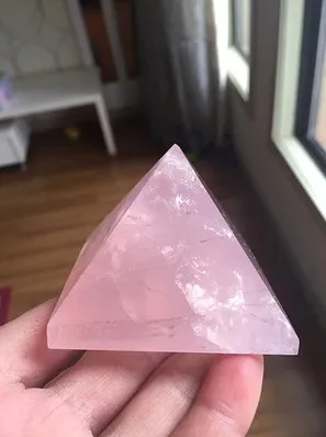 Натуральная роза пирамида из кристалла кварца|pyramid crystal|pyramid quartz crystalpyramid |
