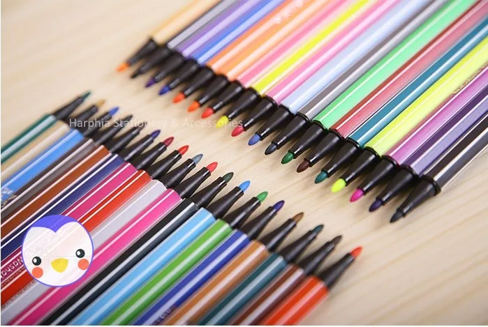 Kawaii Акварель ручка Кисточки Copic Marker манга маркером Дети живопись канцелярские Книги по искусству школьные принадлежности моющиеся
