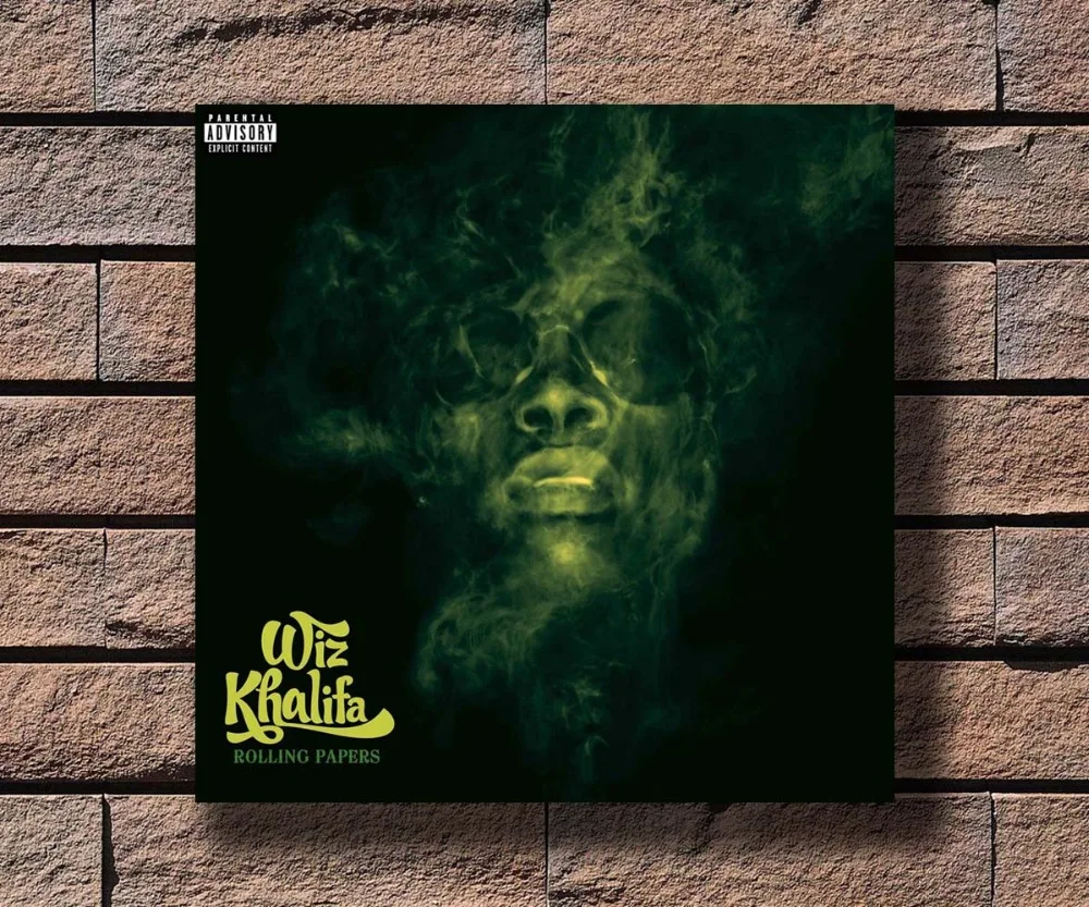 

G-863 Wiz Khalifa Rolling Papers Music Rapper Album Cover Fabric Home Decoration Art Poster Wall Canvas 12x12 20x20 24x24inch Pr